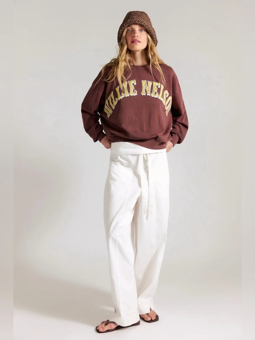 EUC Free People Daydreamer Willie Nelson sweatshirt XL